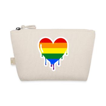 PRIDE HEART LGBTQ+ - Bio-Täschchen - Natur - Vorne