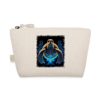 60s hippie birthday present idea peace sign heart - Organic Pouch - nature - Front