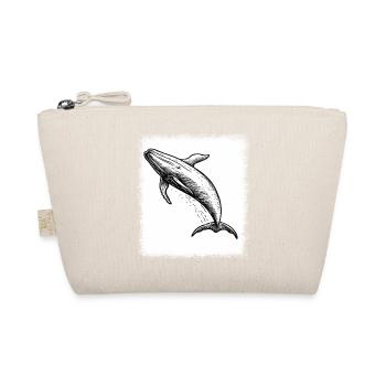 Gift Blue Whale Statement Present Idea Sayings - Organic Pouch - nature - Front