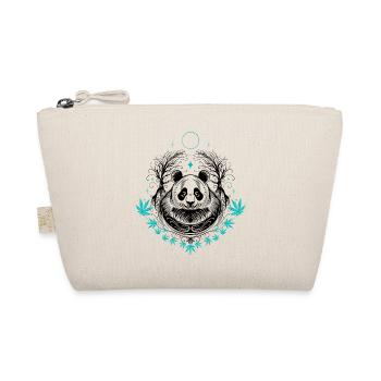 Panda Panda Bear Tattoo with Bamboo - Organic Pouch - nature - Front