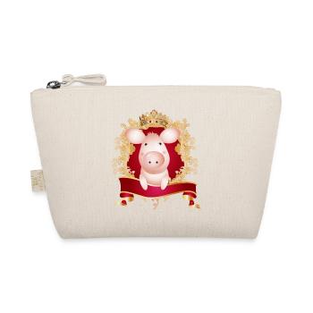 Pig with magnificent coats of arms and banners - Organic Pouch - nature - Front