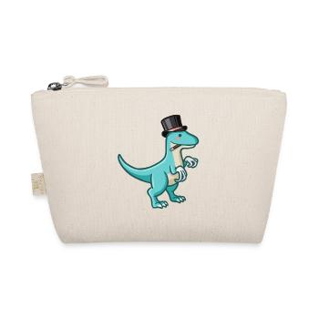 hugadino magician dino, cute dinosaur - Organic Pouch - nature - Front