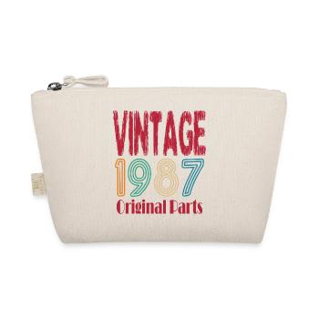 Vintage 1987 birthday gift - Organic Pouch - nature - Front
