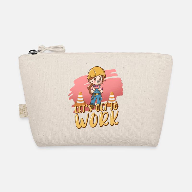 Excavator Construction Site Construction Worker Girl I Gift Organic Pouch