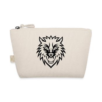 Wolf Wolf Head Symbol Logo - Organic Pouch - nature - Front