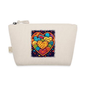peace sign bird funny love jokes heart bday - Organic Pouch - nature - Front
