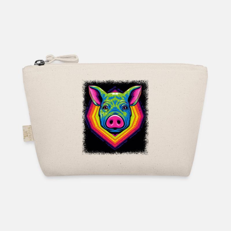 funny pig bacon tshirt quote guinea pig pattern Bio-Täschchen