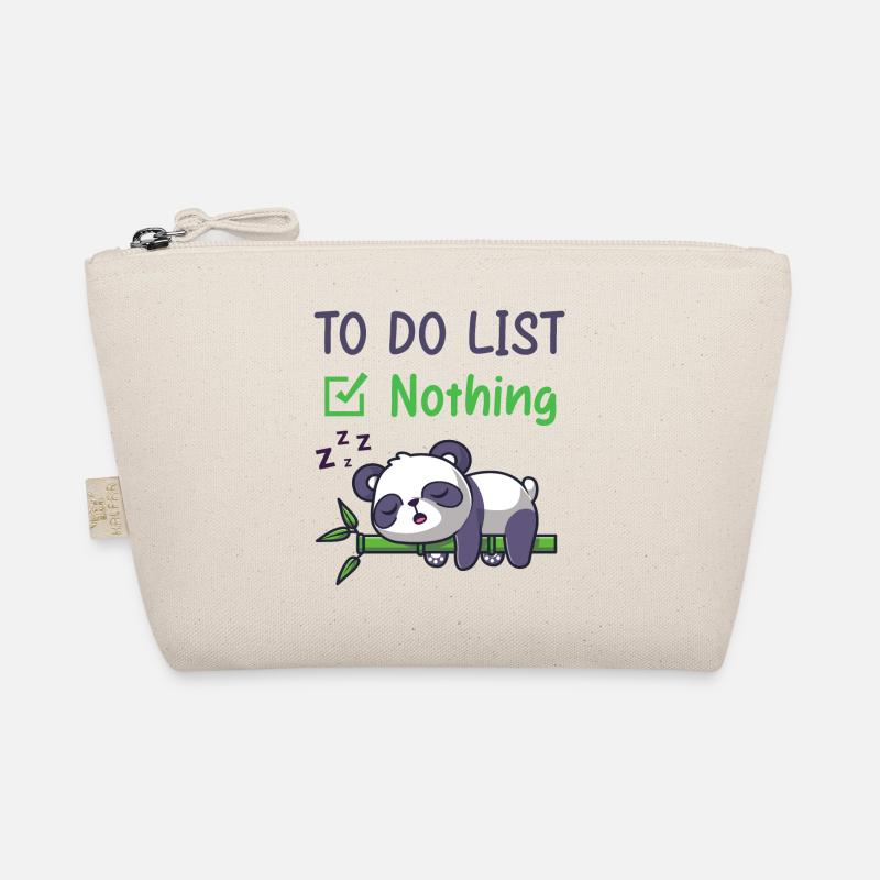 Panda naps on a bamboo branch Organic Pouch