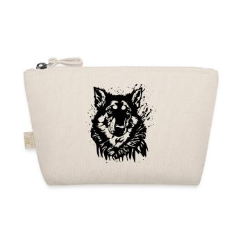 Vintage drawing retro dog head grafiti - Organic Pouch - nature - Front