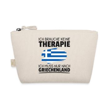 Keine Therapie Muss Nur Nach Griechenland Sprüche - Bio-Täschchen - Natur - Vorne
