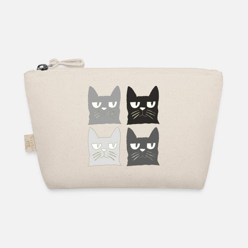 katzen schwarz grau Bio-Täschchen