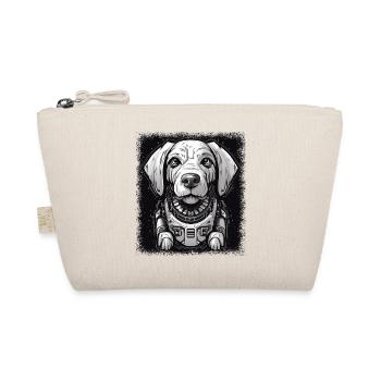 american flag geek dog love jokes happy sayings - Organic Pouch - nature - Front