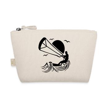 Silhouette de kitesurfeur, design d’aventure kitesurf - Trousse biologique - nature - Devant