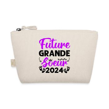 Future grande soeur 2024 bientôt grande soeur - Trousse biologique - nature - Devant