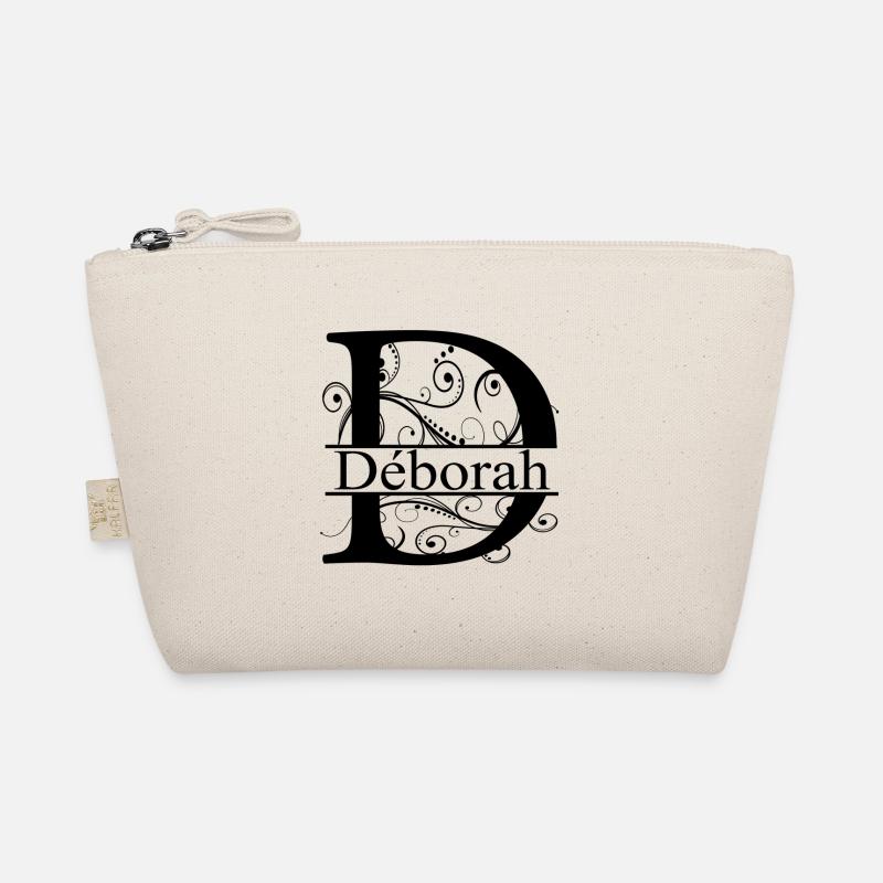 Monogramm mit dem Namen Deborah - Bio-Täschchen - Natur