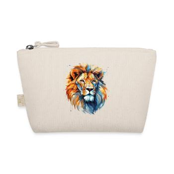 Lion Lion Head Animal Geometric Colorful Art Motif - Organic Pouch - nature - Front