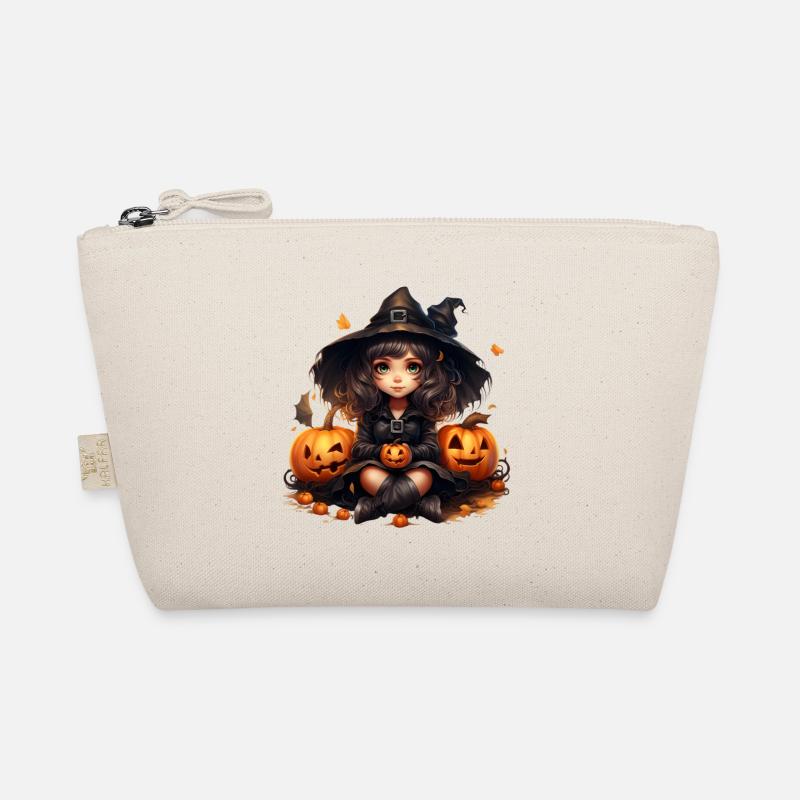 Halloween Pumpkin Witch Organic Pouch