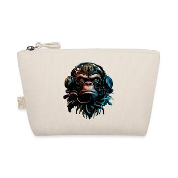 Monkey with headphones - Organic Pouch - nature - Front