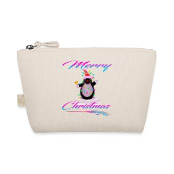 Mole as Santa Claus Calls Merry Christmas - Organic Pouch - nature - Front
