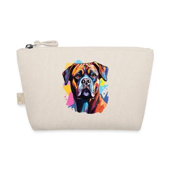 Chien boxer pop art - Trousse biologique - nature - Devant