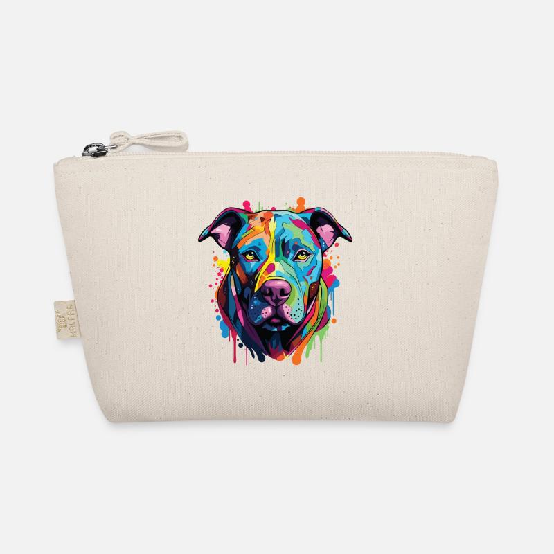 Chien de race Pitbull avec un style coloré popart Trousse biologique