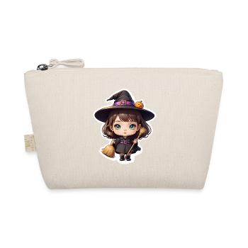 Halloween - jolie sorcière avec chapeau magique - Trousse biologique - nature - Devant