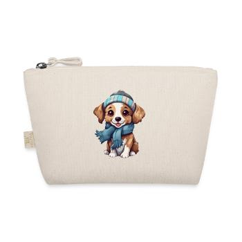 Animals in winter doggy with hat - Organic Pouch - nature - Front
