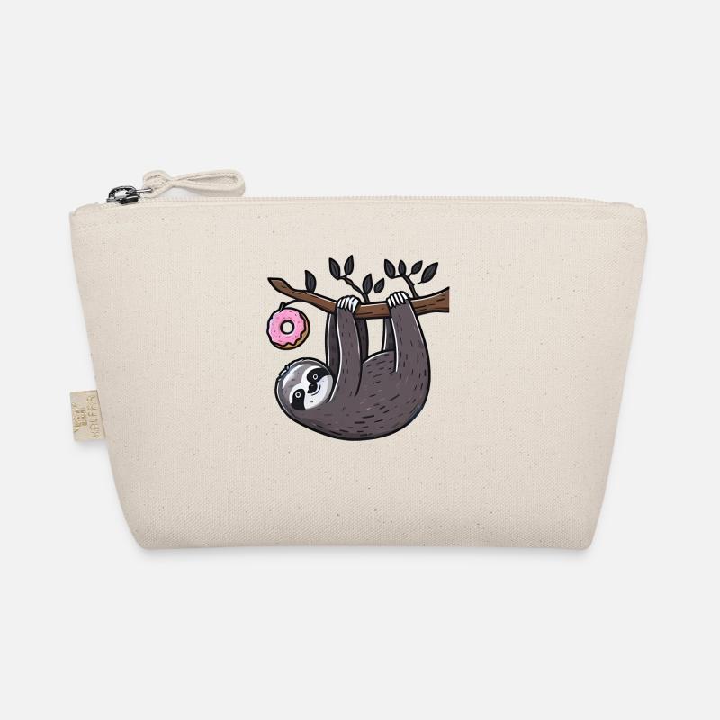 Faultier mit Donut - Bio-Täschchen - Natur