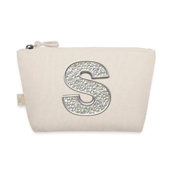 S, letter, initial, monogram, - Bio-Täschchen - Natur - Vorne