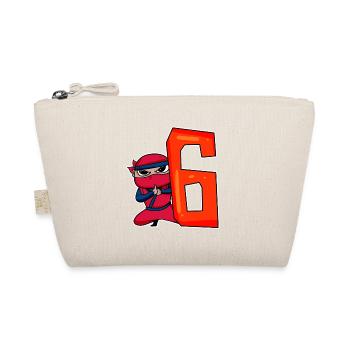 6 Year Old Boy Ninja - 6th Birthday - I'm 6 - Organic Pouch - nature - Front
