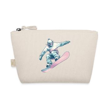 Snowboarder mit Pastellfarben - Bio-Täschchen - Natur - Vorne