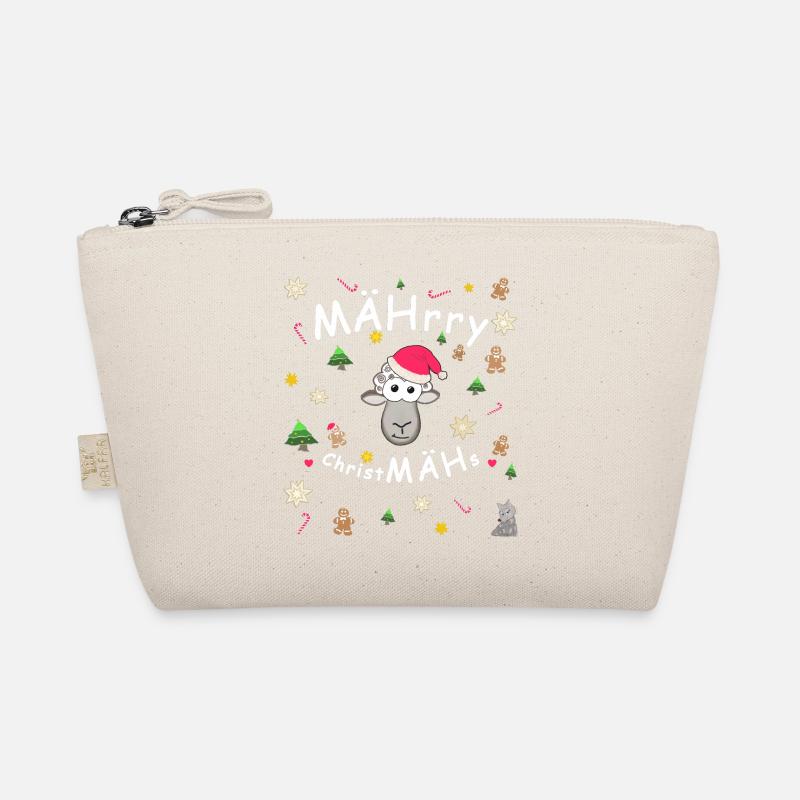 MÄHrry ChristMÄHs, Weihnachten, lustiges Schaf - Bio-Täschchen - Natur