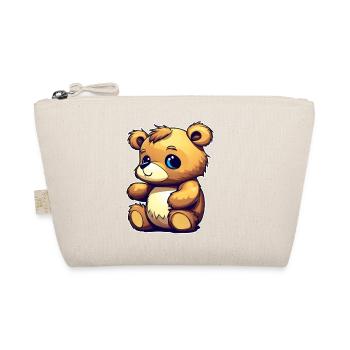 Mignon petit ours en peluche - Trousse biologique - nature - Devant