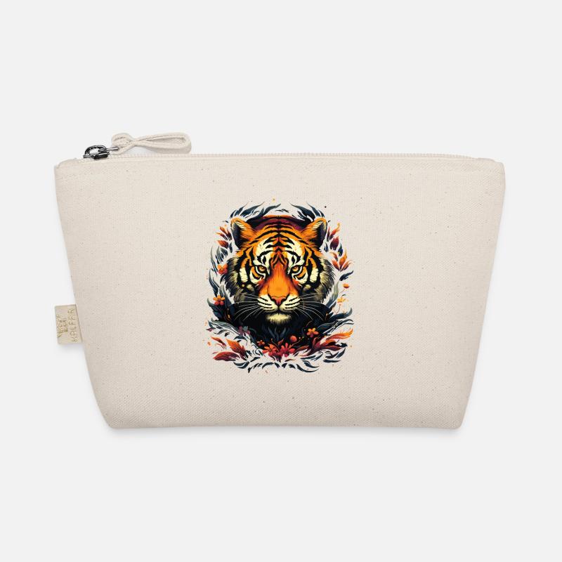 Tiger, Tiger Head, Big Cat, Predator, Strong, Power Organic Pouch