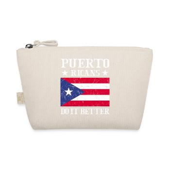 Puerto Rico Flagge | Puerto Ricaner Geschenkideen - Bio-Täschchen - Natur - Vorne