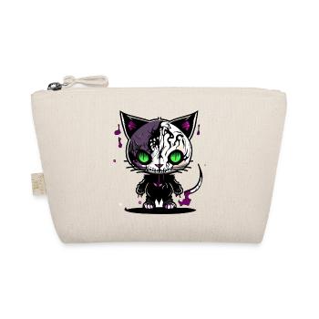 Chat Zombie Yeux Verts - Trousse biologique - nature - Devant