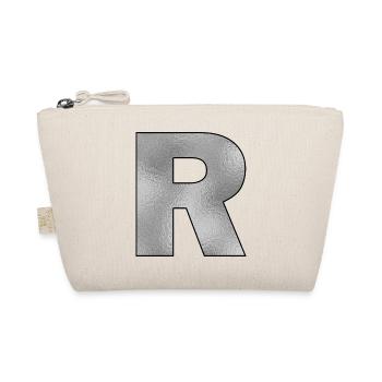 Buchstabe R Silber - Bio-Täschchen - Natur - Vorne