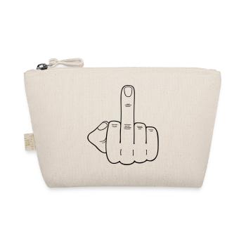 Middle Finger by ReenBerlin - Organic Pouch - nature - Front