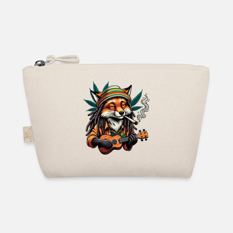 A Smoking Fox Joins While Playing the Ukulele Organic Pouch