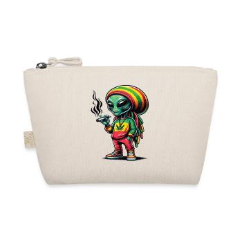Un alien rasta qui fume un joint de cannabis - Trousse biologique - nature - Devant