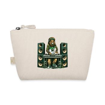 A Rasta lion DJ mixing surrounded by speakers - Organic Pouch - nature - Front