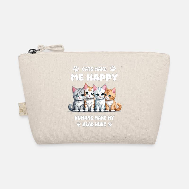 Cats make me happy... Organic Pouch
