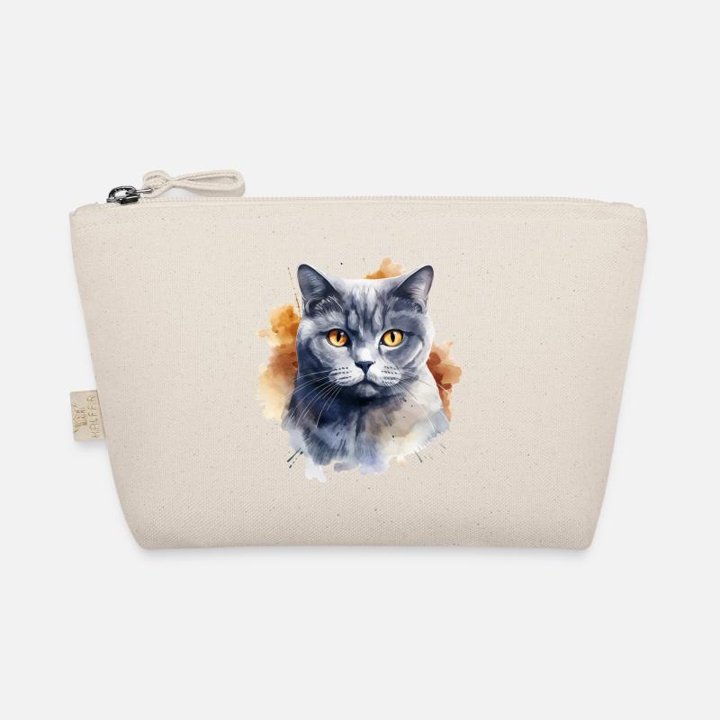 Cat Head British Shorthair Organic Pouch