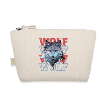 Wolf Wolfskopf Mystisch Natur Wild Wildnis Kunst - Bio-Täschchen - Natur - Vorne