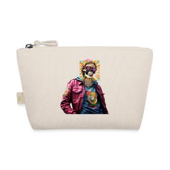 Skull With Pop Art - Organic Pouch - nature - Front