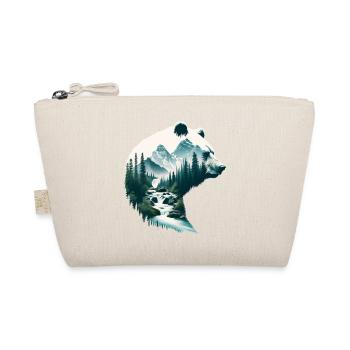 Double Exposure Bear - Organic Pouch - nature - Front