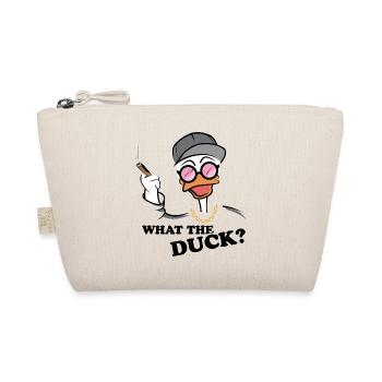 what the duck funny duck gangster funny sayings - Organic Pouch - nature - Front