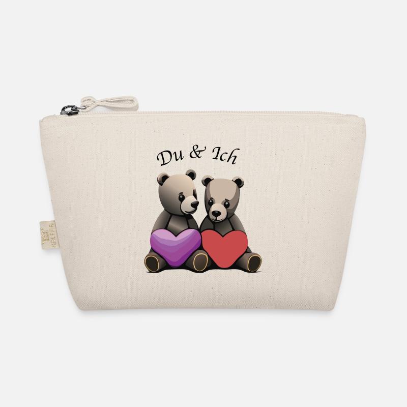 Du&Ich Bären verliebt Valentinstag - Bio-Täschchen - Natur