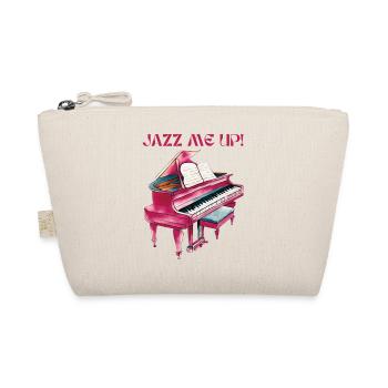 Jazz piano with colorful musical notes - Organic Pouch - nature - Front