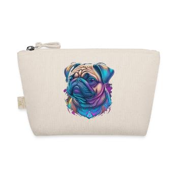 Pug Head - Organic Pouch - nature - Front